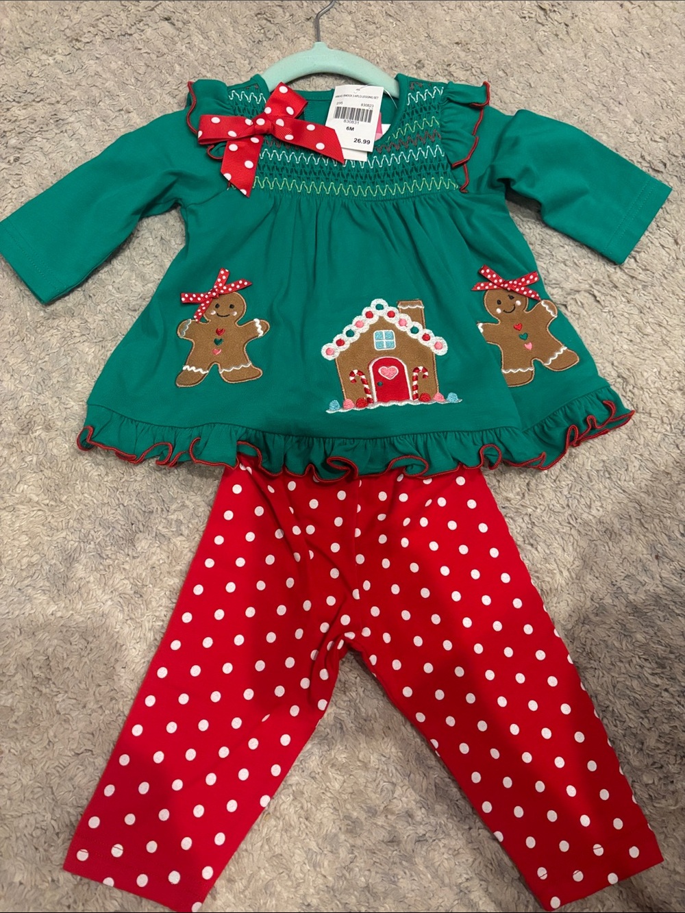 Good Lad Christmas Gingerbread Baby Matching Set